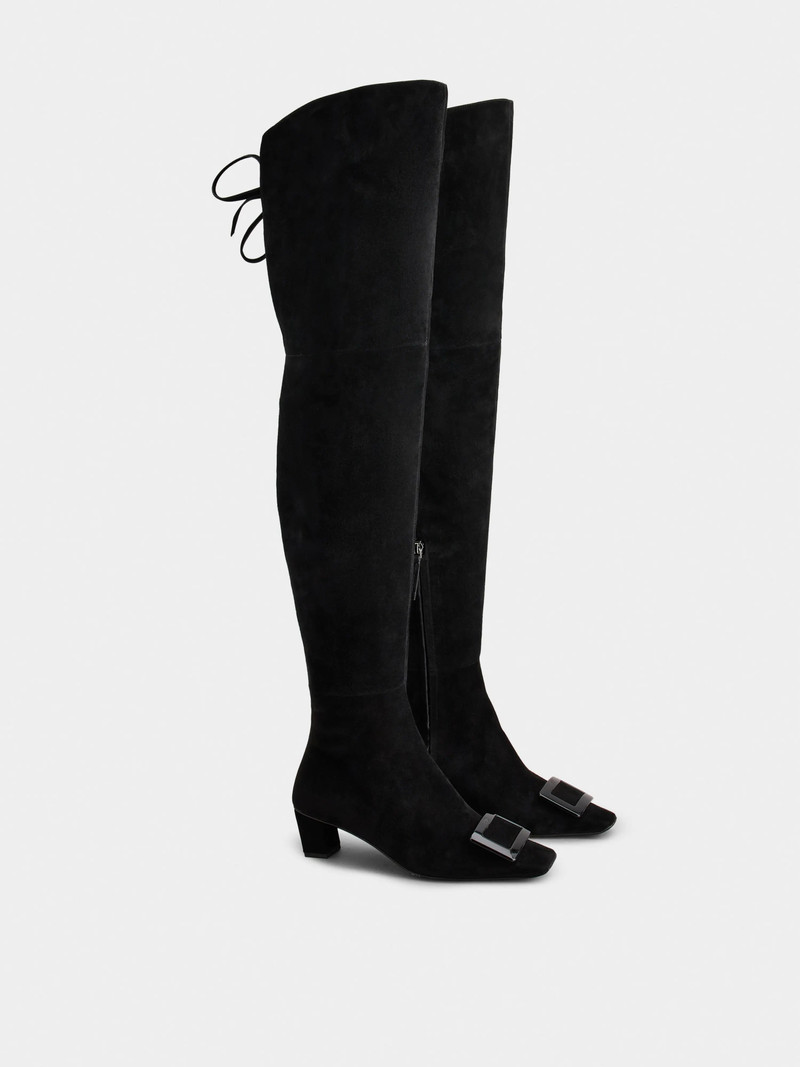 Roger Vivier Belle Vivier Cuissard Boots in suede outlook