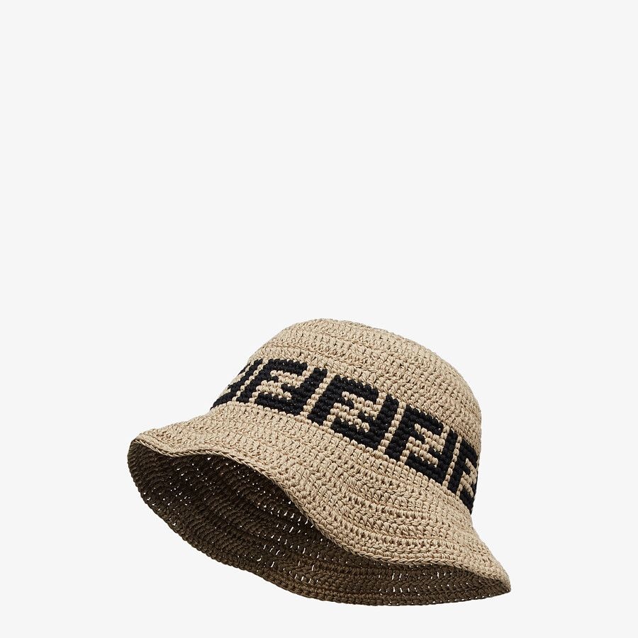Beige cotton hat - 1
