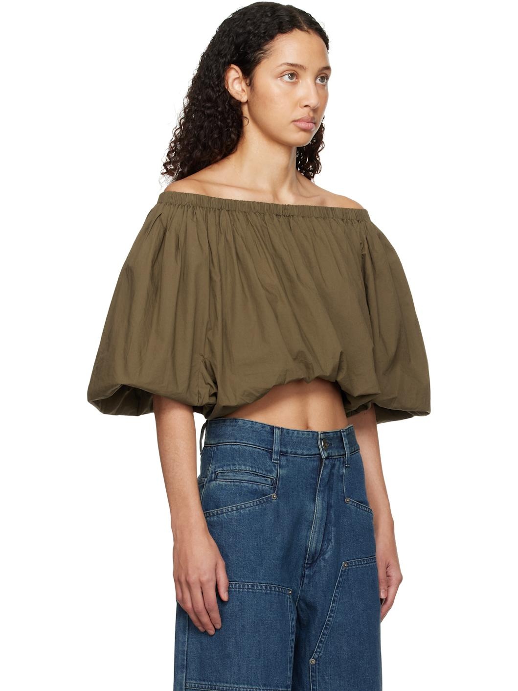 Khaki Bertille Blouse - 2