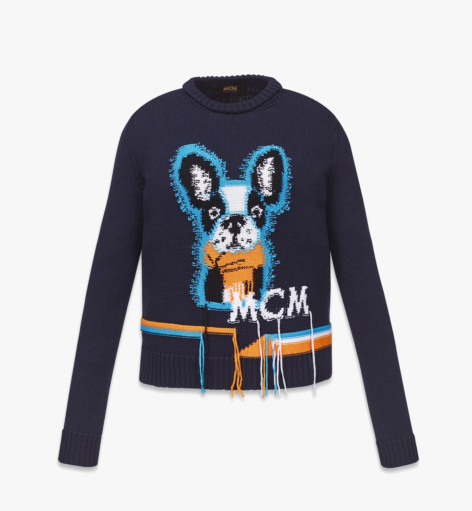 Women’s Intarsia M Pup Sweater in Wool - 1