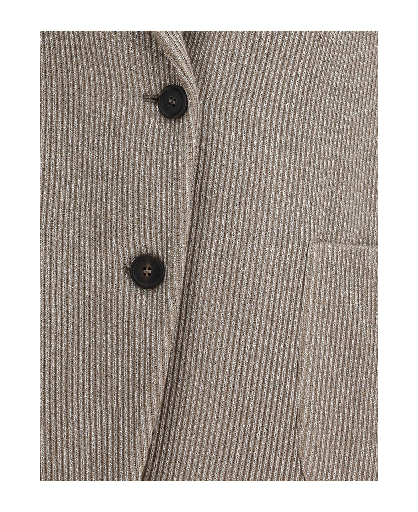 Ribbed Deisgn Lurex Jacket - 3