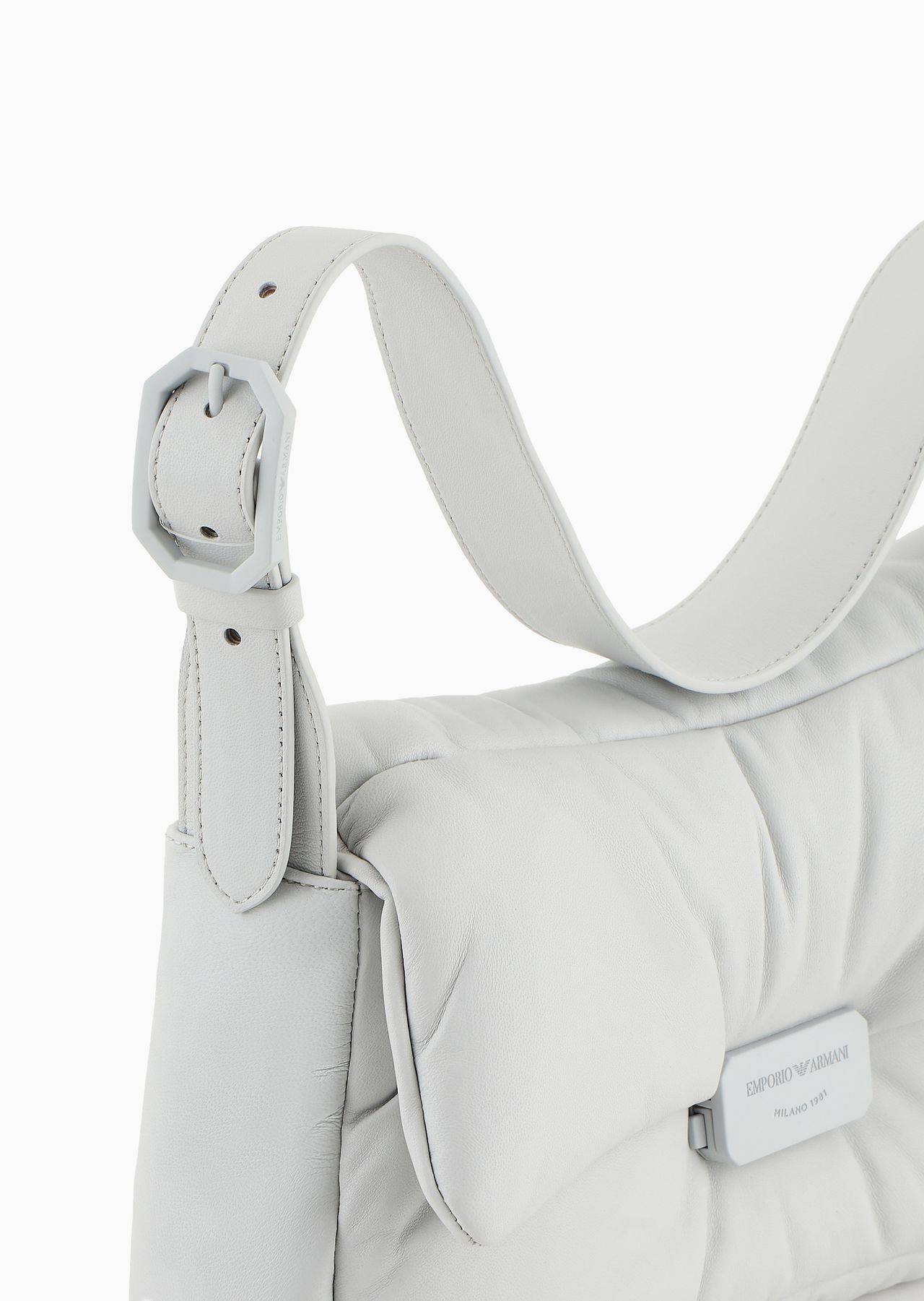 Oversized baguette shoulder bag in puffy nappa leather - 5