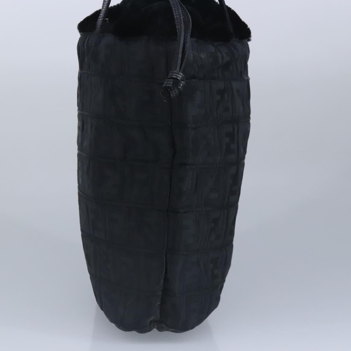 FENDI Zucca Canvas Hand Bag Black - 4