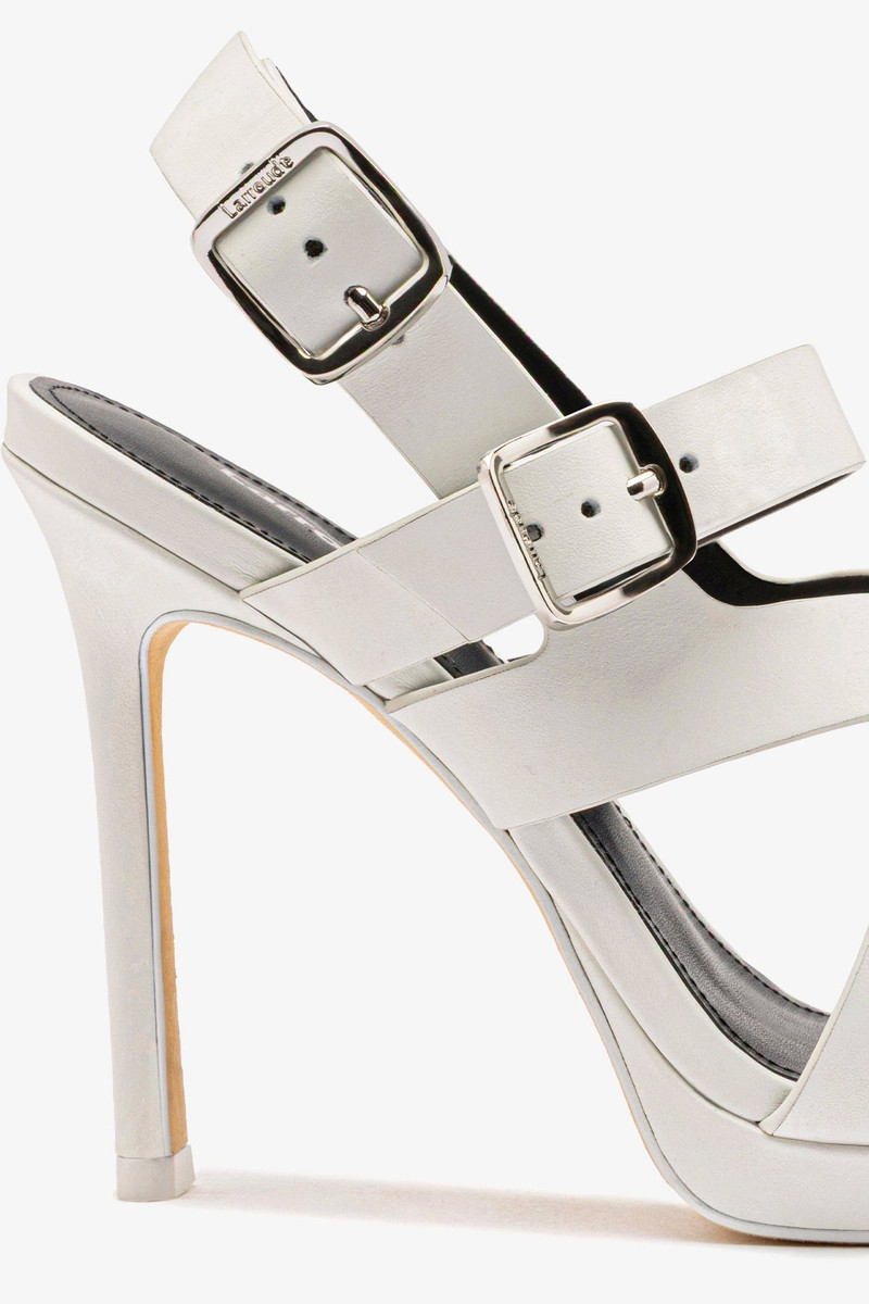Patti Sandal In White Leather 4