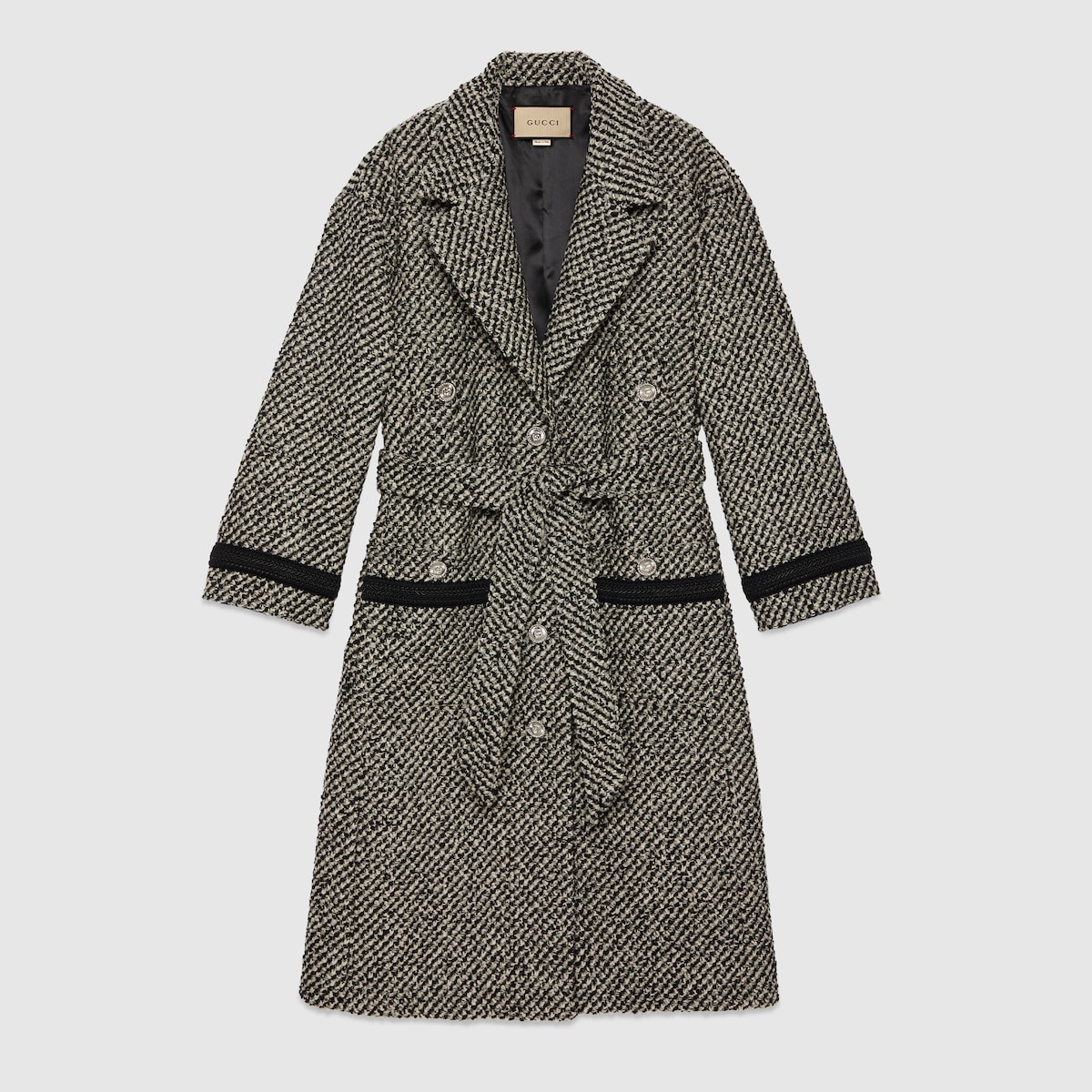 Bouclé wool coat - 1