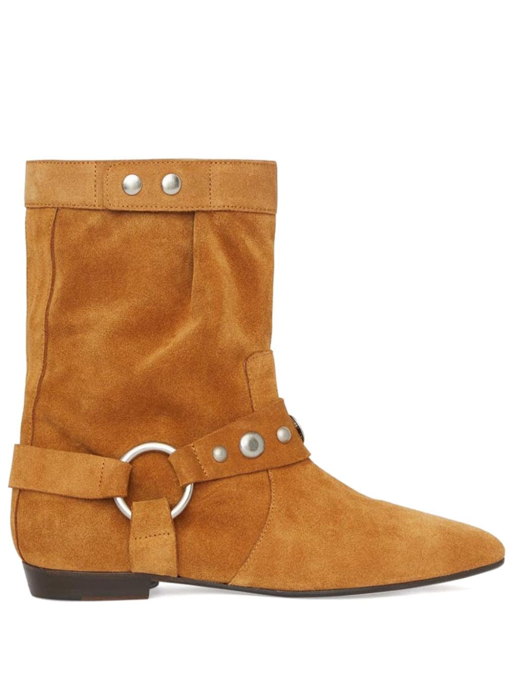 stud-embellished suede boots - 1