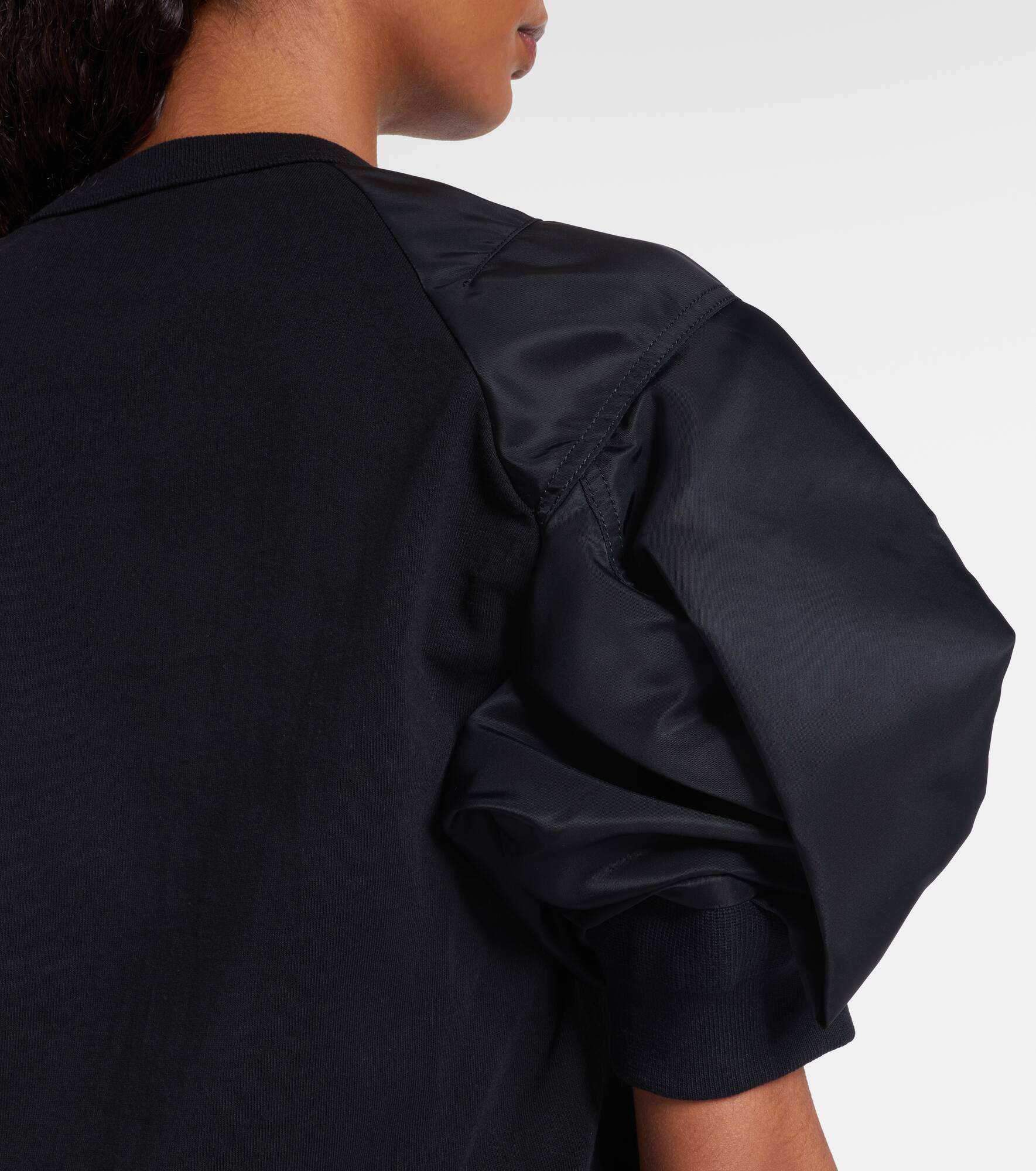 Cotton twill and jersey T-shirt - 5