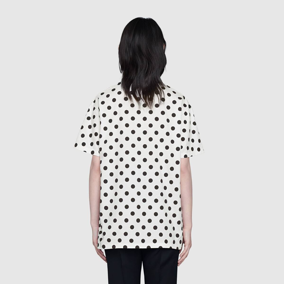 Gucci logo polka dot print T-shirt - 4