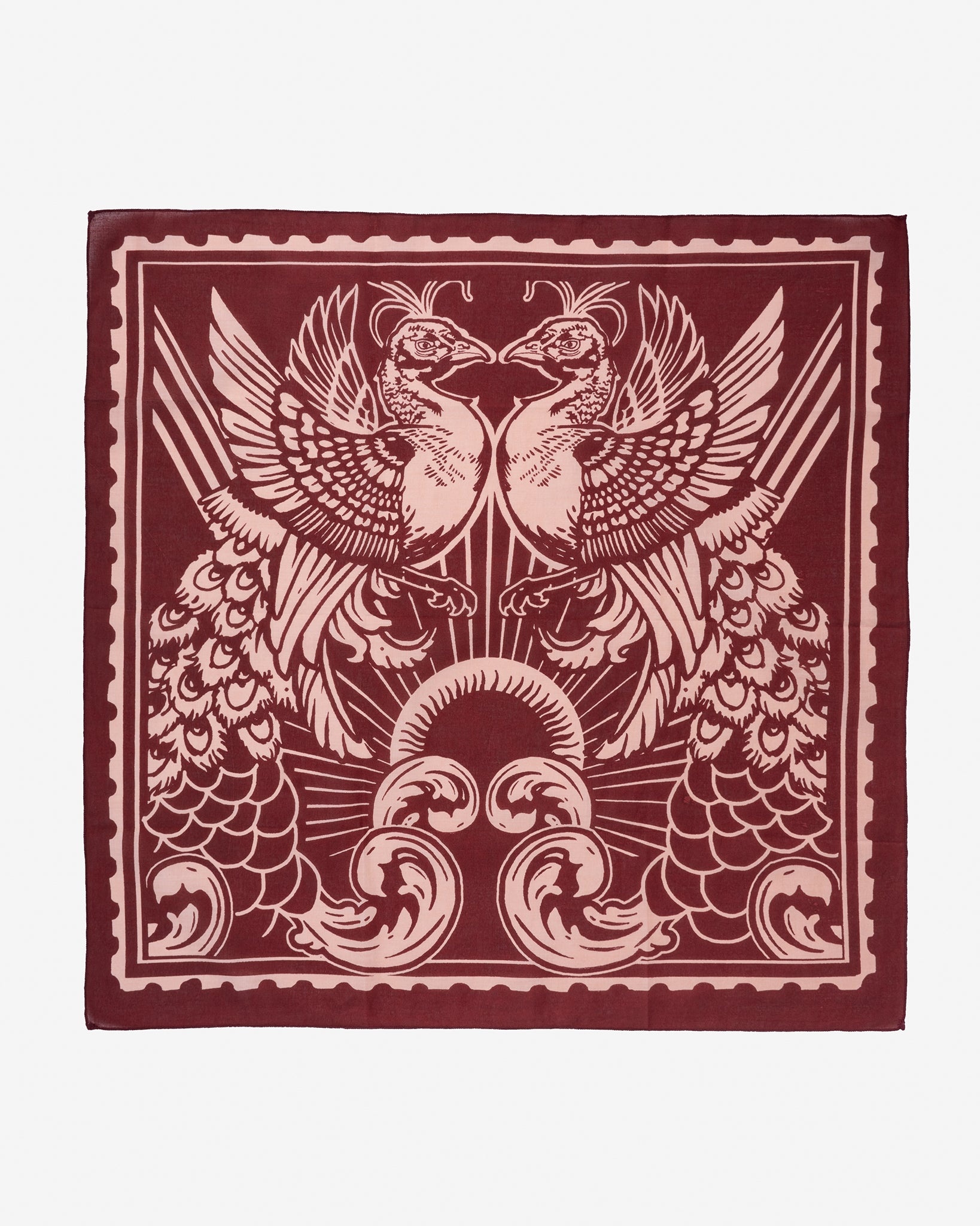 FELIX GREEN ORGANIC COTTON "HERA AND JUNO I" BANDANA - RED - 1