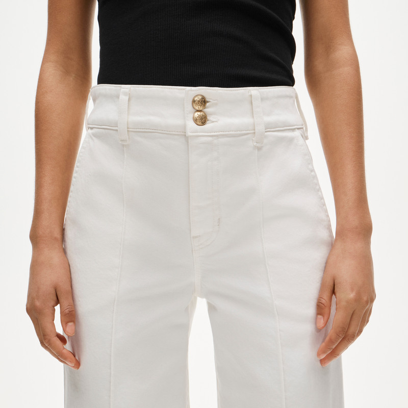 Denim trouser jean with stacked buttons 4