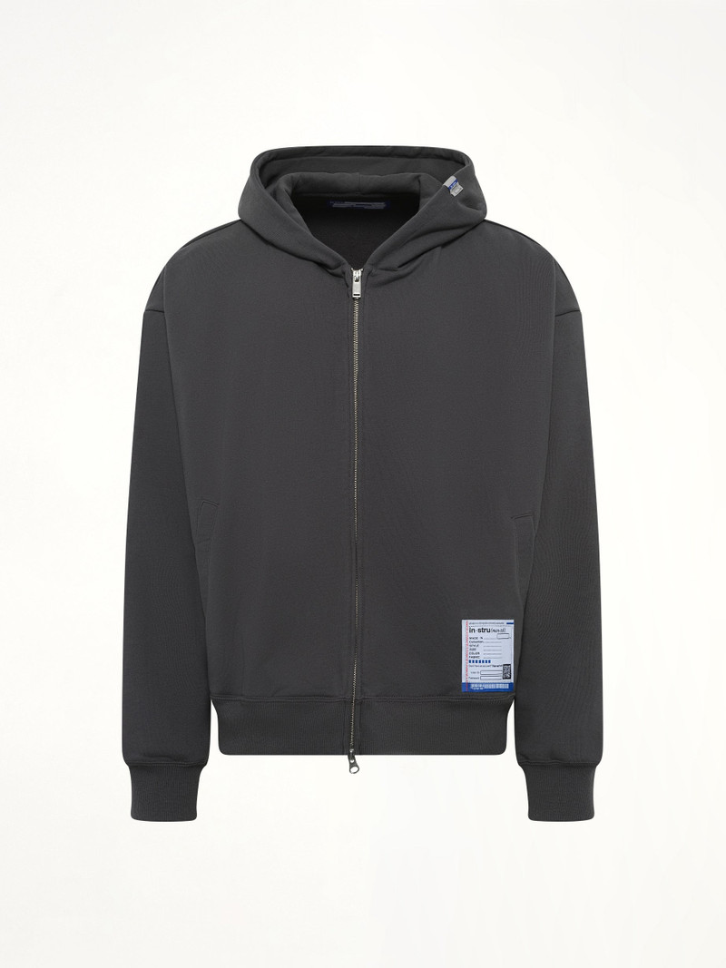 Maison MIHARAYASUHIRO Instrumental Heavy Weight Zip Hoodie in Dark Gray outlook