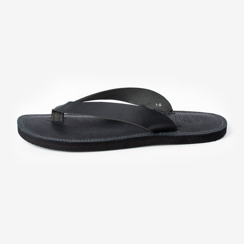 Iron Heart OGL-DRSOLE-THONG-BLK OGL X Dr. Sole Leather Thong Sandals - Black outlook