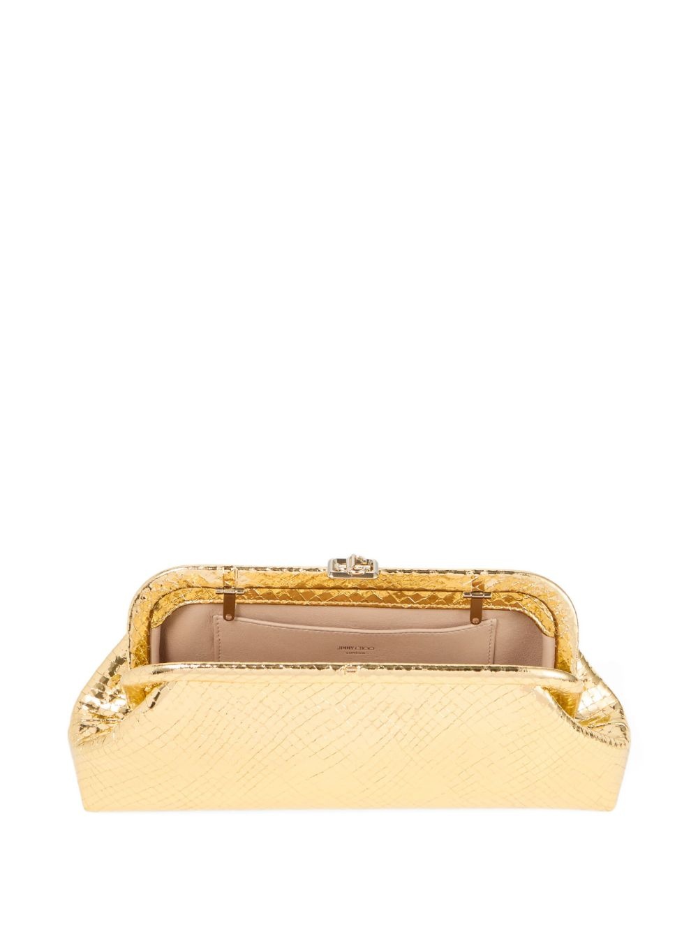 metallic textured clutch bag - 5