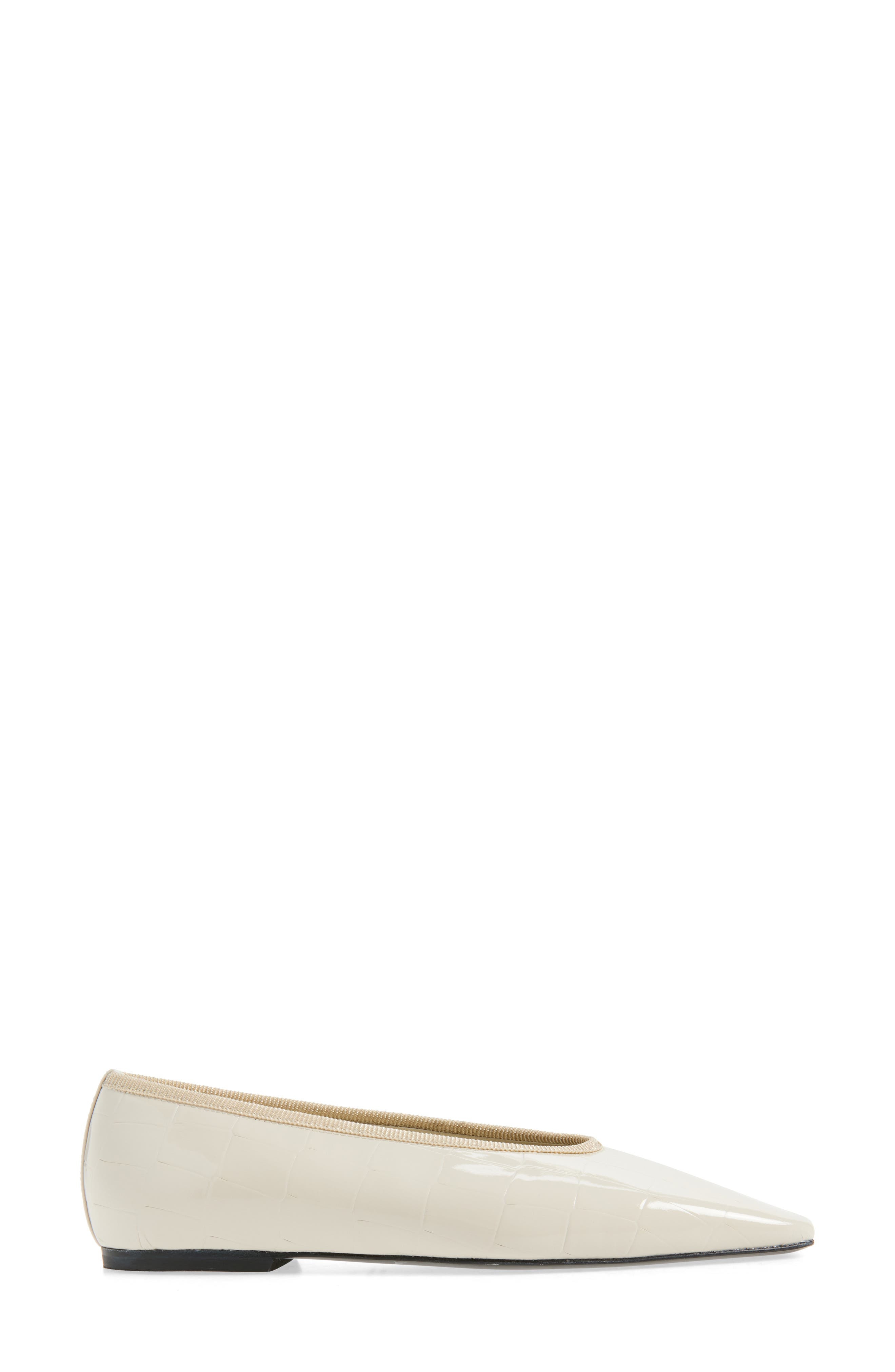 TOTEME Croc Embossed Ballet Flat in Oyster at Nordstrom - 3