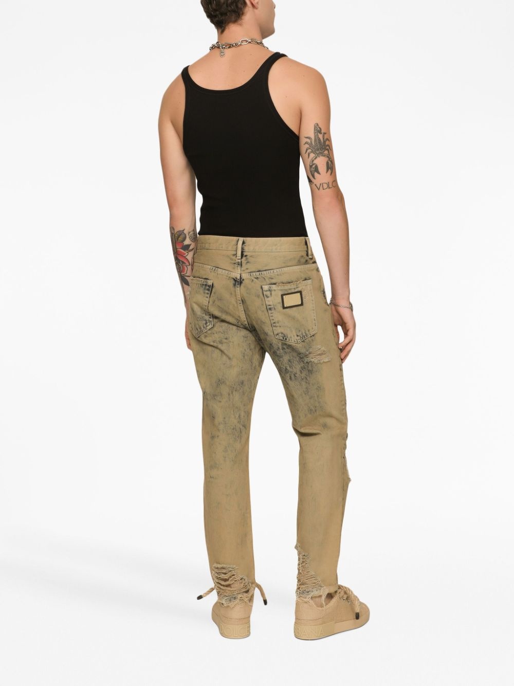ripped slim-fit jeans - 4