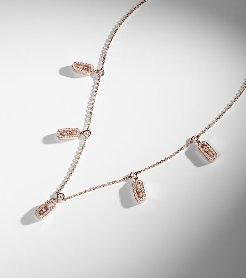 Move Uno 18kt rose gold choker with diamonds 5