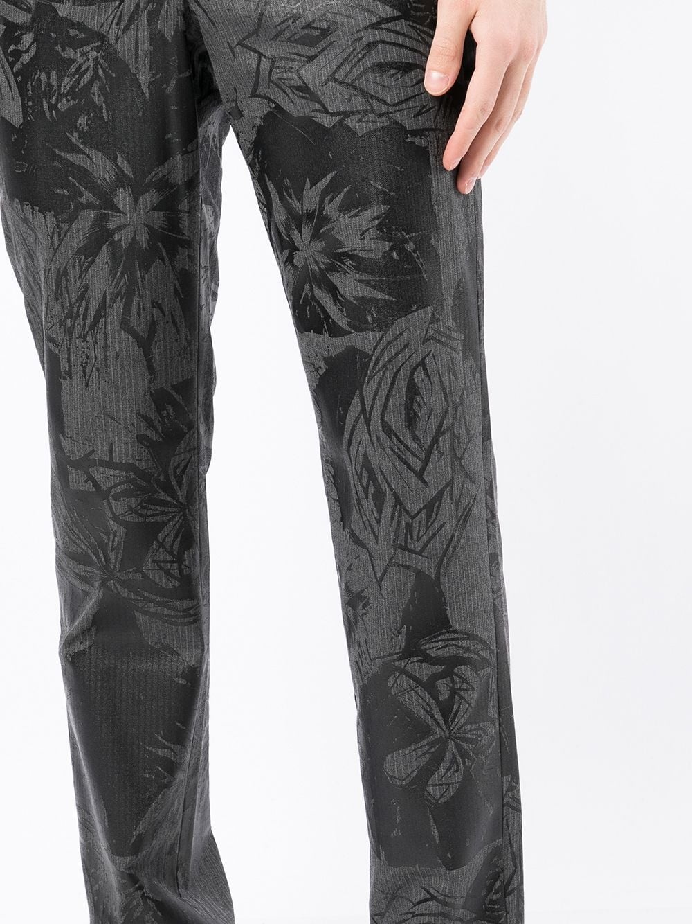 floral embroidered tailored trousers - 5