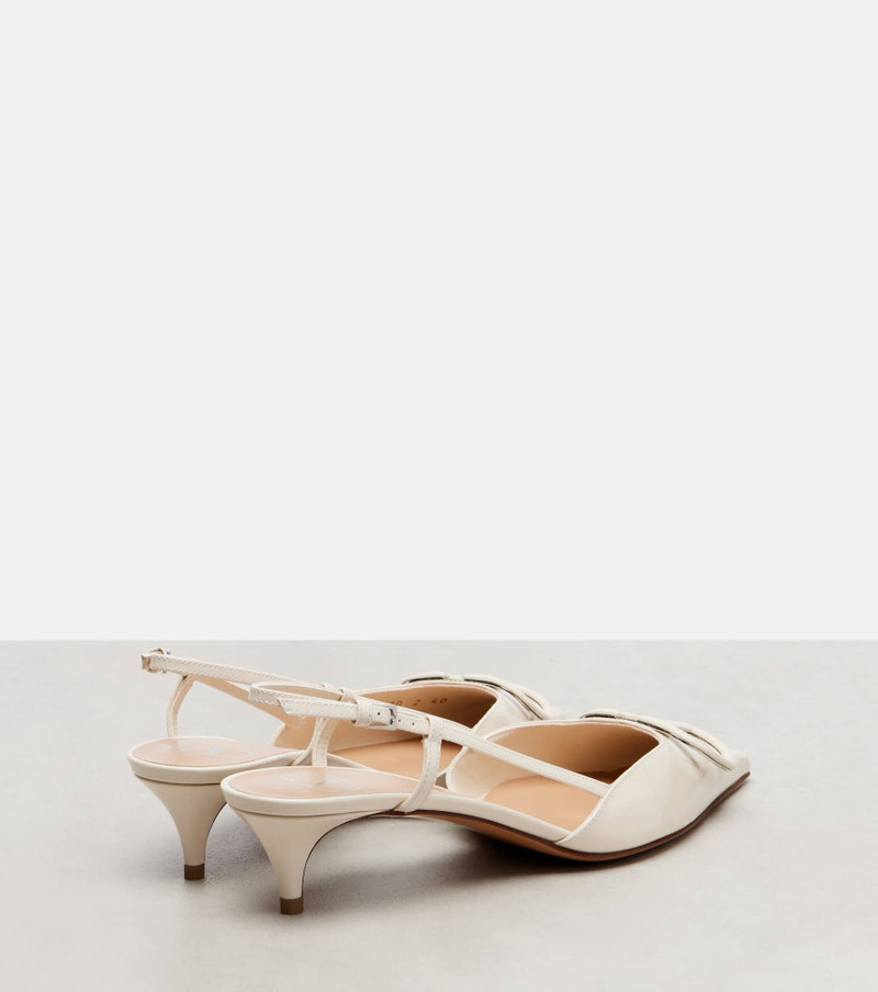 Valentino VLogo 40 patent leather slingback pumps outlook