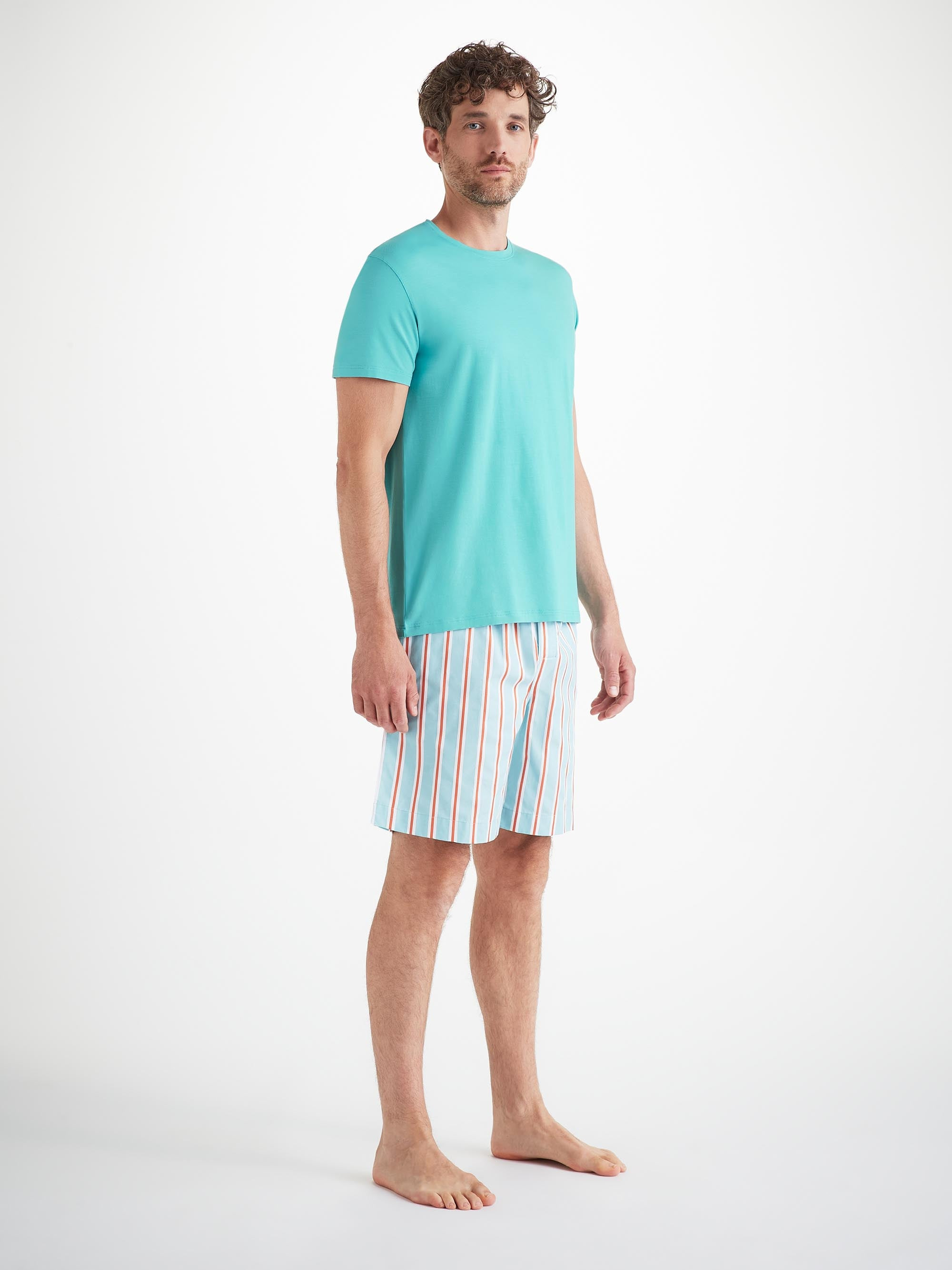 Men's T-Shirt Basel Micro Modal Stretch Turquoise - 3