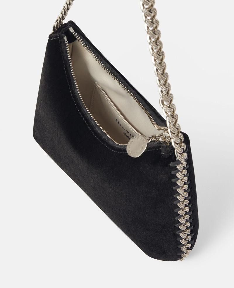 Falabella Mini Velvet and Crystal Chain Shoulder Bag 4