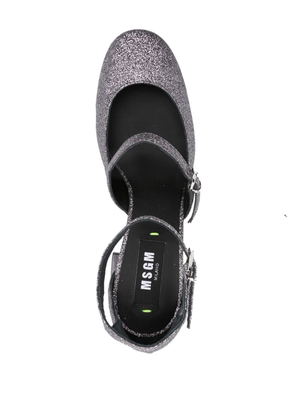 logo-charm 90mm glitter pumps - 4