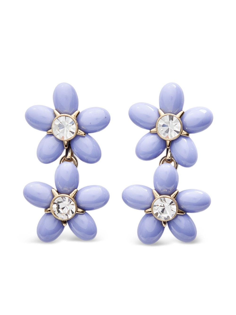Double Flower Drop earrings - 1