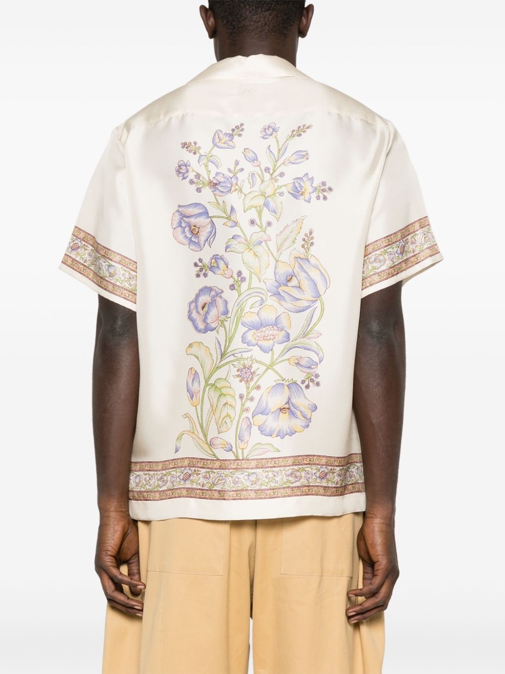 floral-print bowling shirt - 4