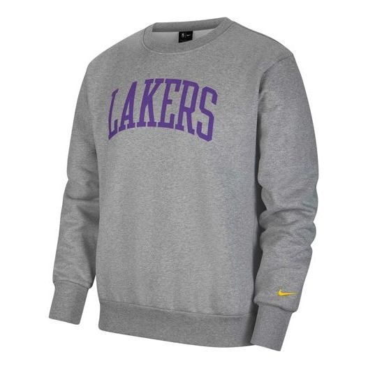 Nike Courtside Heritage Fleece Round Neck Pullover Los Angeles Lakers Gray CW4621-091 - 1