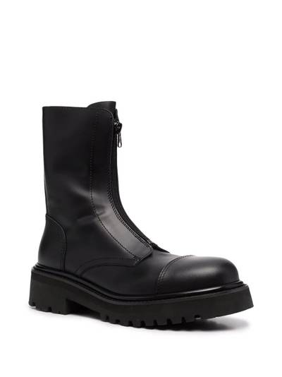 VETEMENTS zip-up leather boots outlook