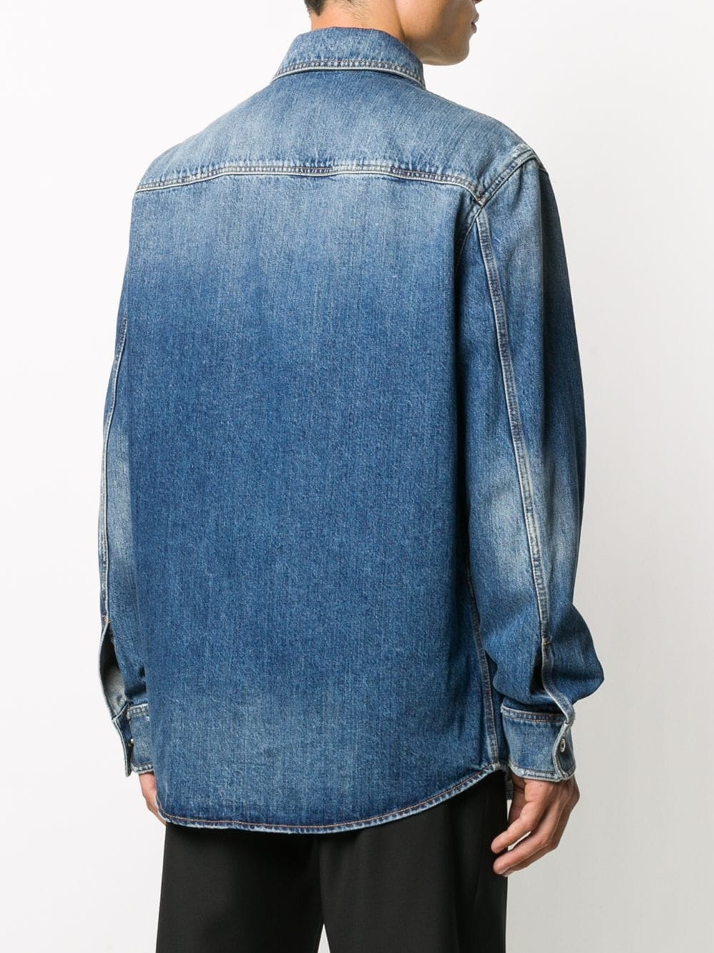 VLOGO-print denim jacket - 4