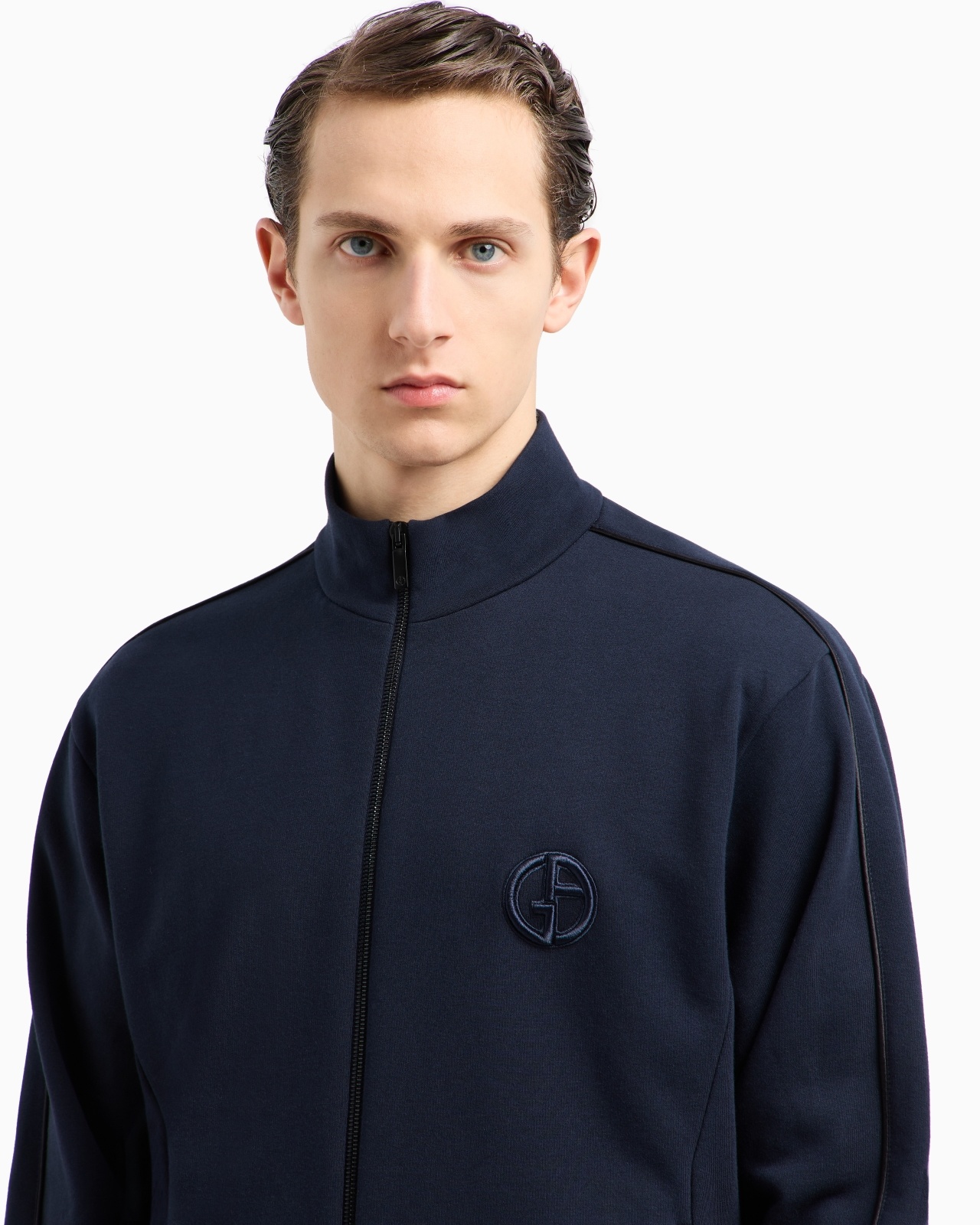 COTTON AND CASHMERE ZIP-UP SWEATSHIRT - 5