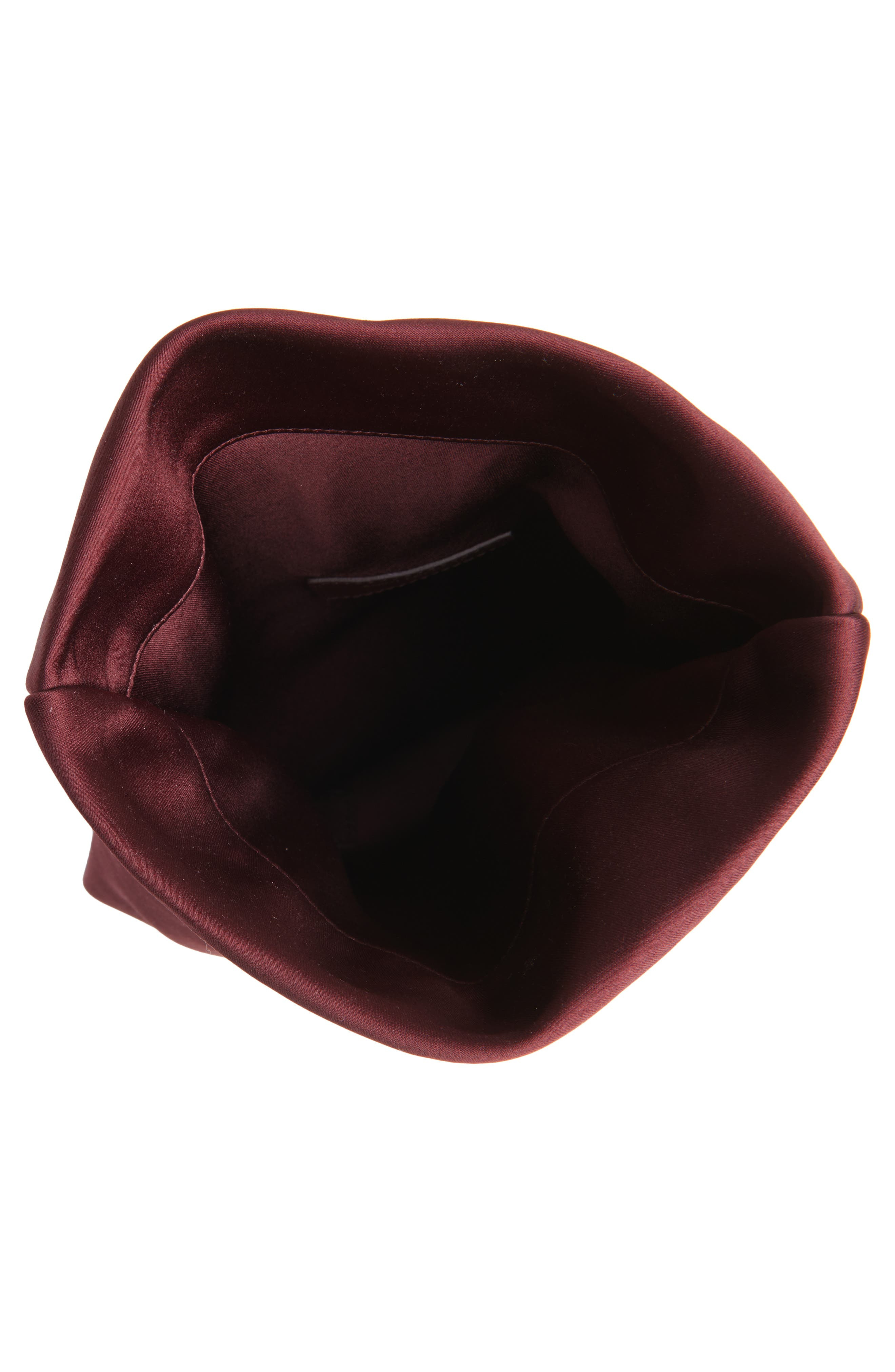 Saint Laurent Evening Satin Pouch in Griotte/Bordeaux at Nordstrom - 4