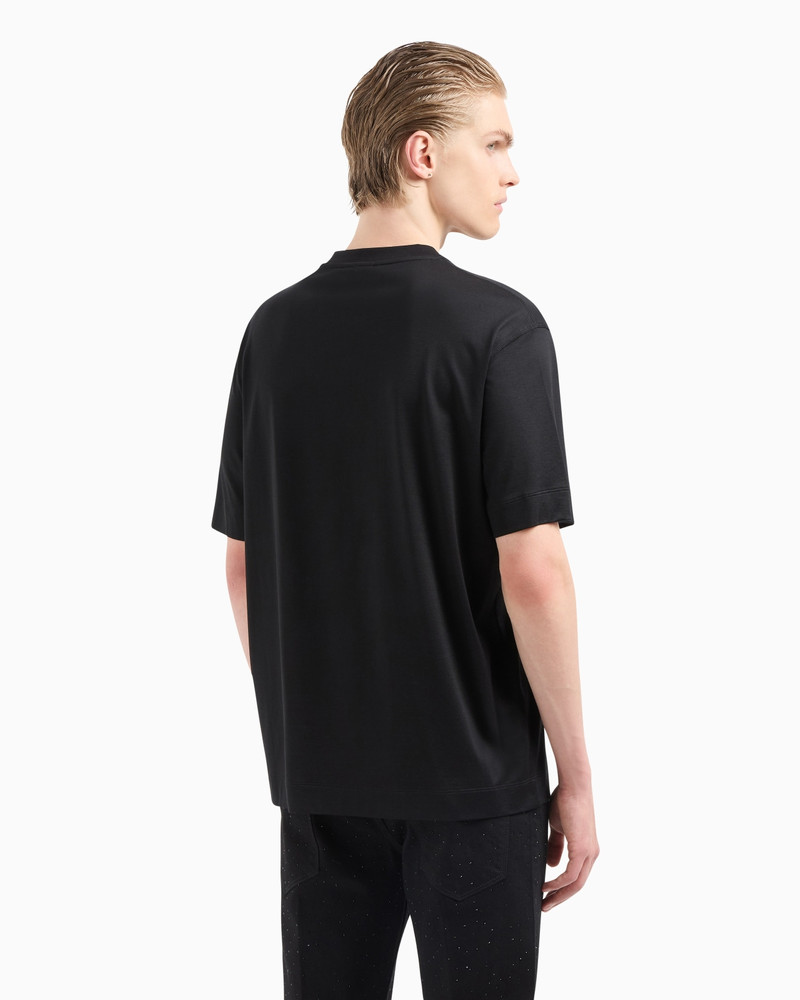 ASV CLUBWEAR T-SHIRT IN A LYOCELL BLEND JERSEY WITH AN EAGLE PATCH AND RHINESTONES 3