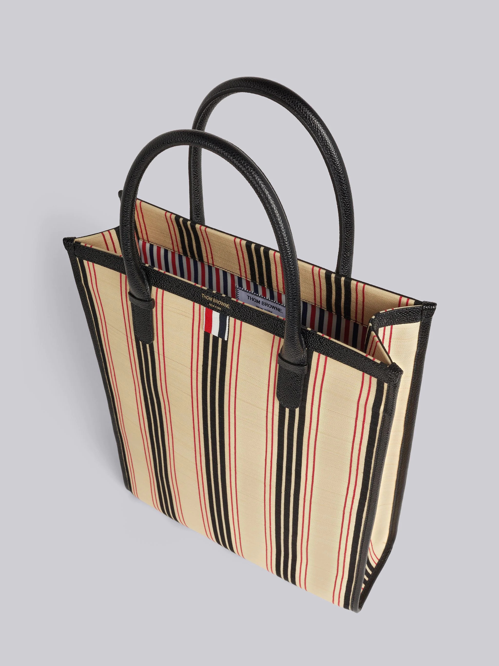 Multicolor Horse Hair Leather Detail Vertical Tote - 5