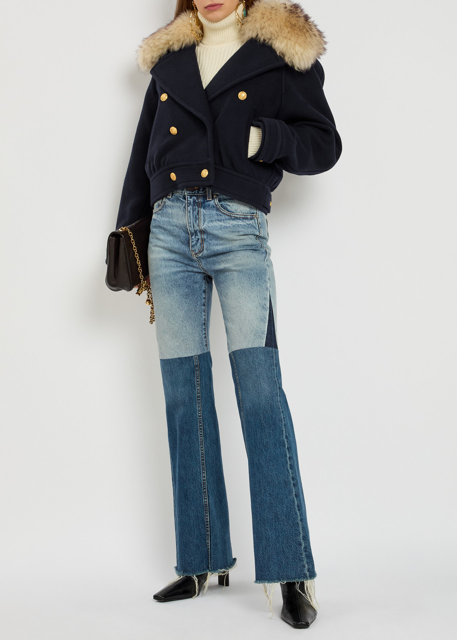Chloe Fur-embellished Wool-bend Coat - 4