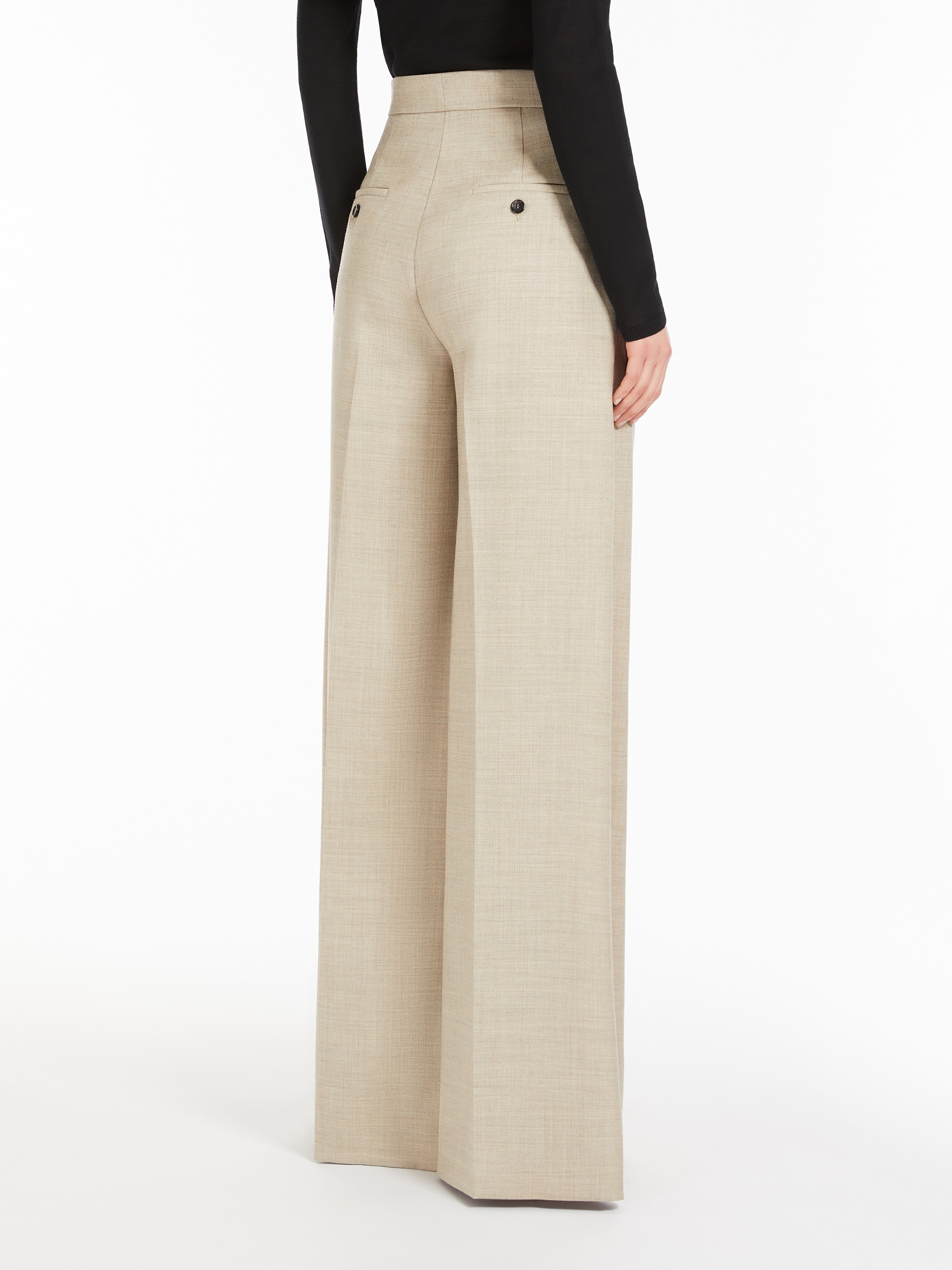 ENTRATA Mélange wool trousers - 4