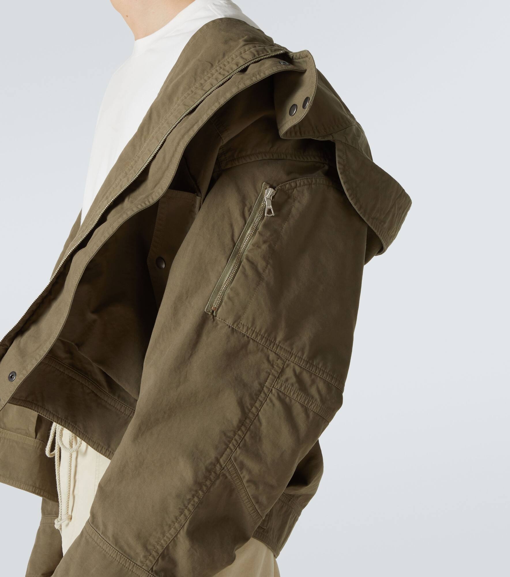 Hooded cotton jacket - 6