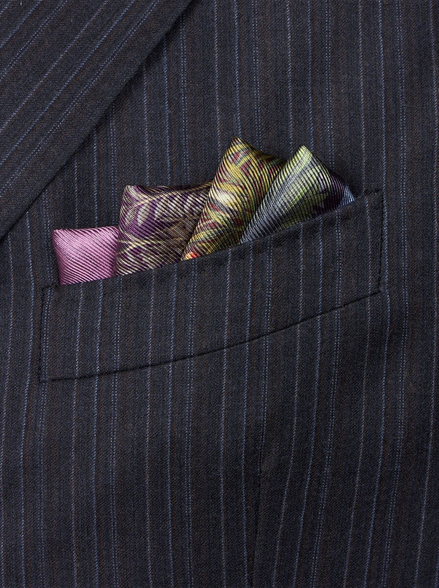PRINTED SILK POCKET SQUARE - 4