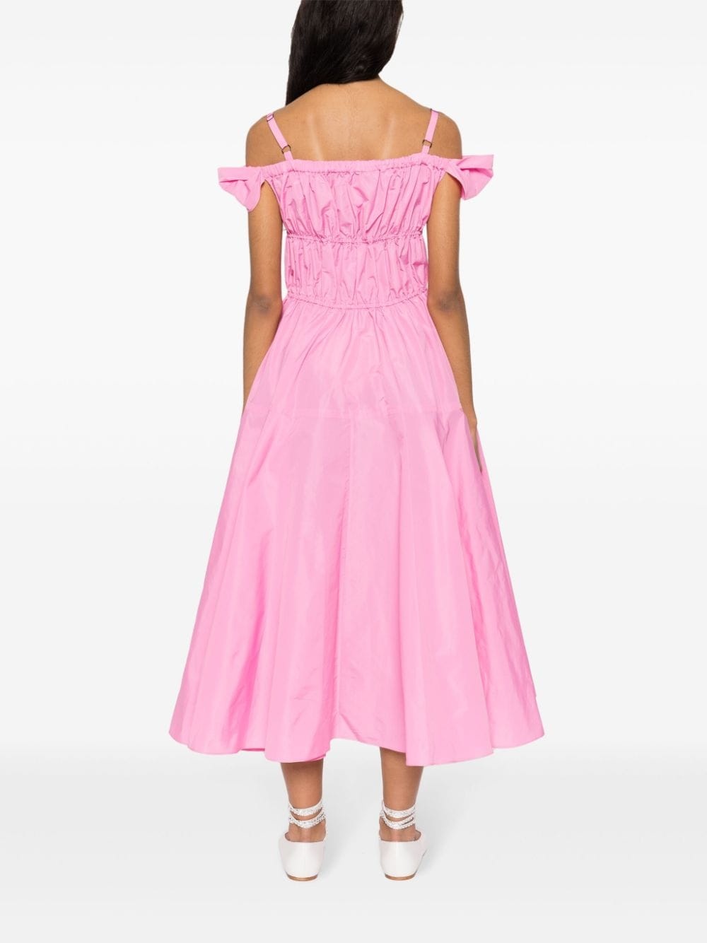 bow-detailed faille midi dress - 4
