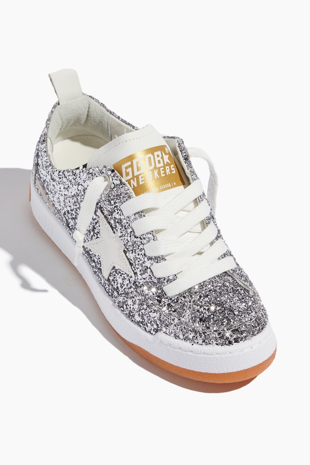 Yeah Glitter Sneaker in Silver/White - 4