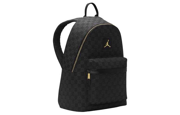 Air Jordan Gold Logo Monogram Backpack 'Black' FJ6784-010 - 2