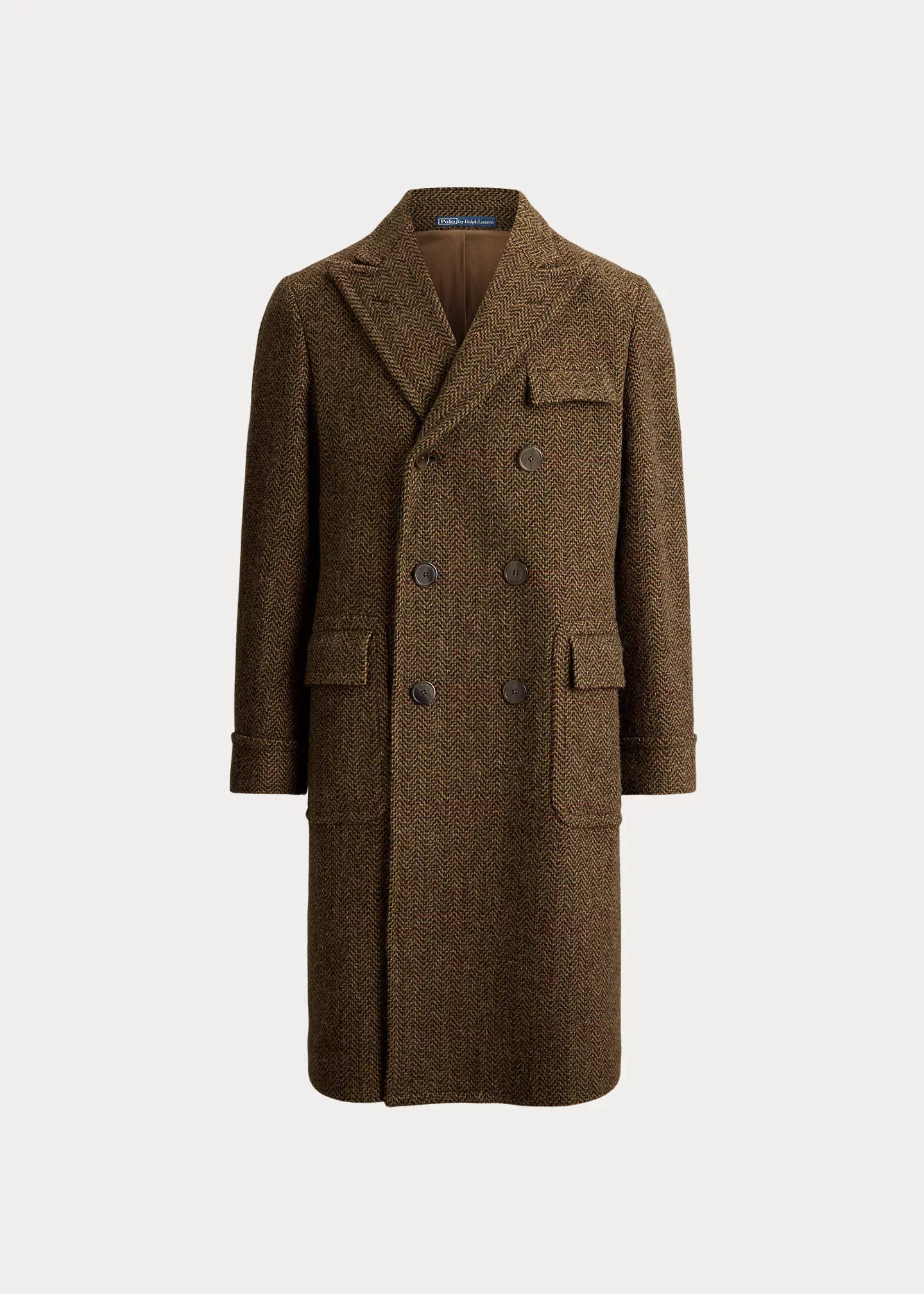 The Herringbone Tweed Polo Coat - 1