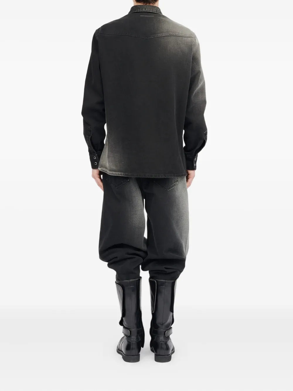 Long-Sleeved Shirt Black Denim - 4