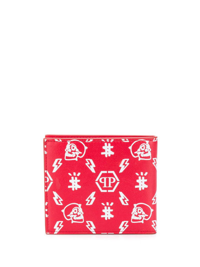 PHILIPP PLEIN skull monogram print wallet outlook