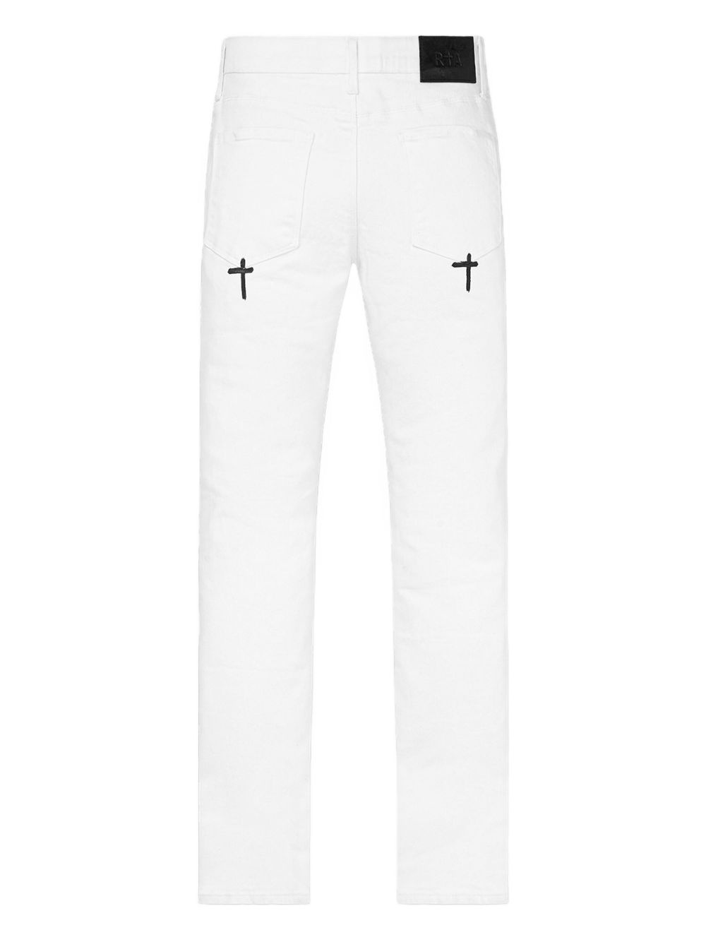 cross-print jeans - 2