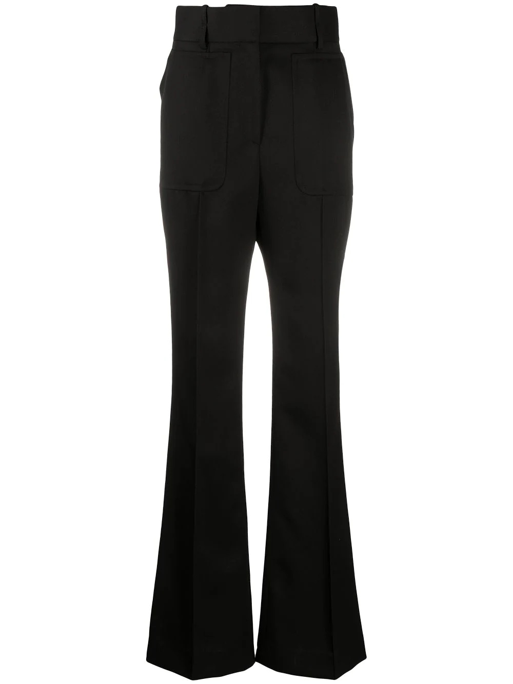 high-waist flared trousers - 1