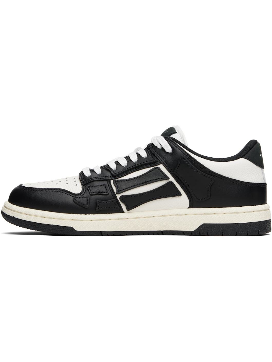 Black & White Skel Top Low Sneakers - 3