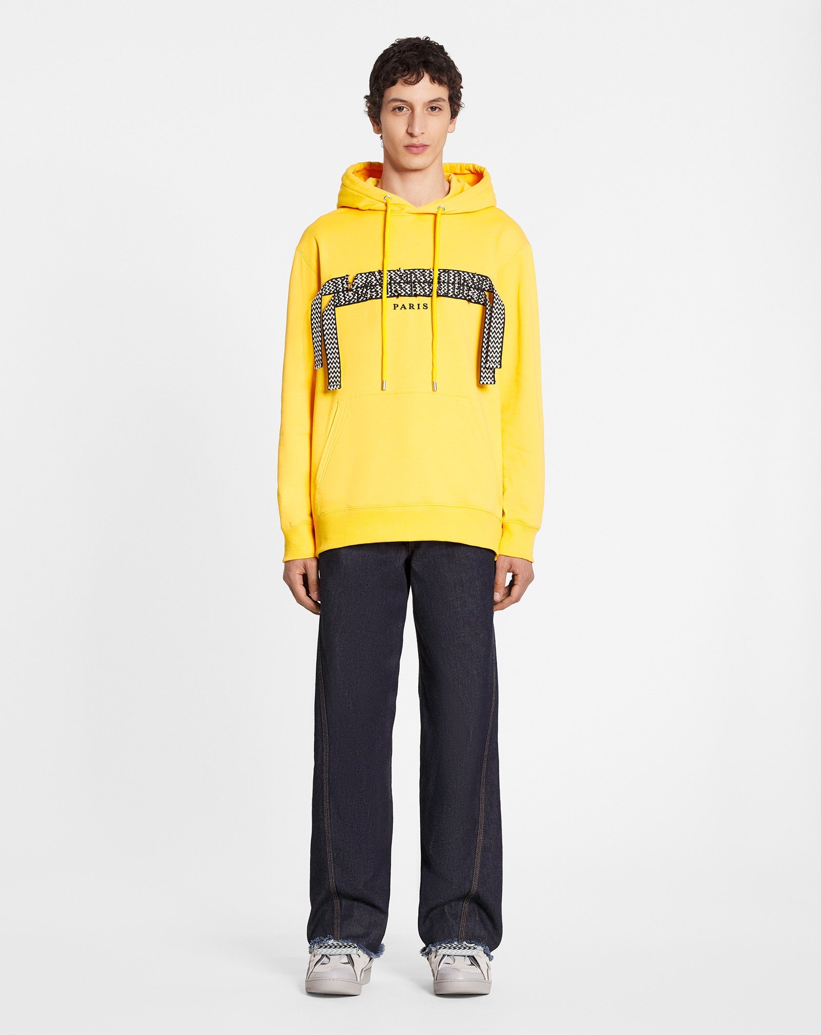 OVERSIZED EMBROIDERED LANVIN CURB LACE HOODIE - 2