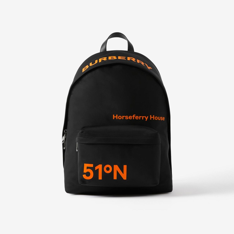 Coordinates Print Nylon Backpack 1