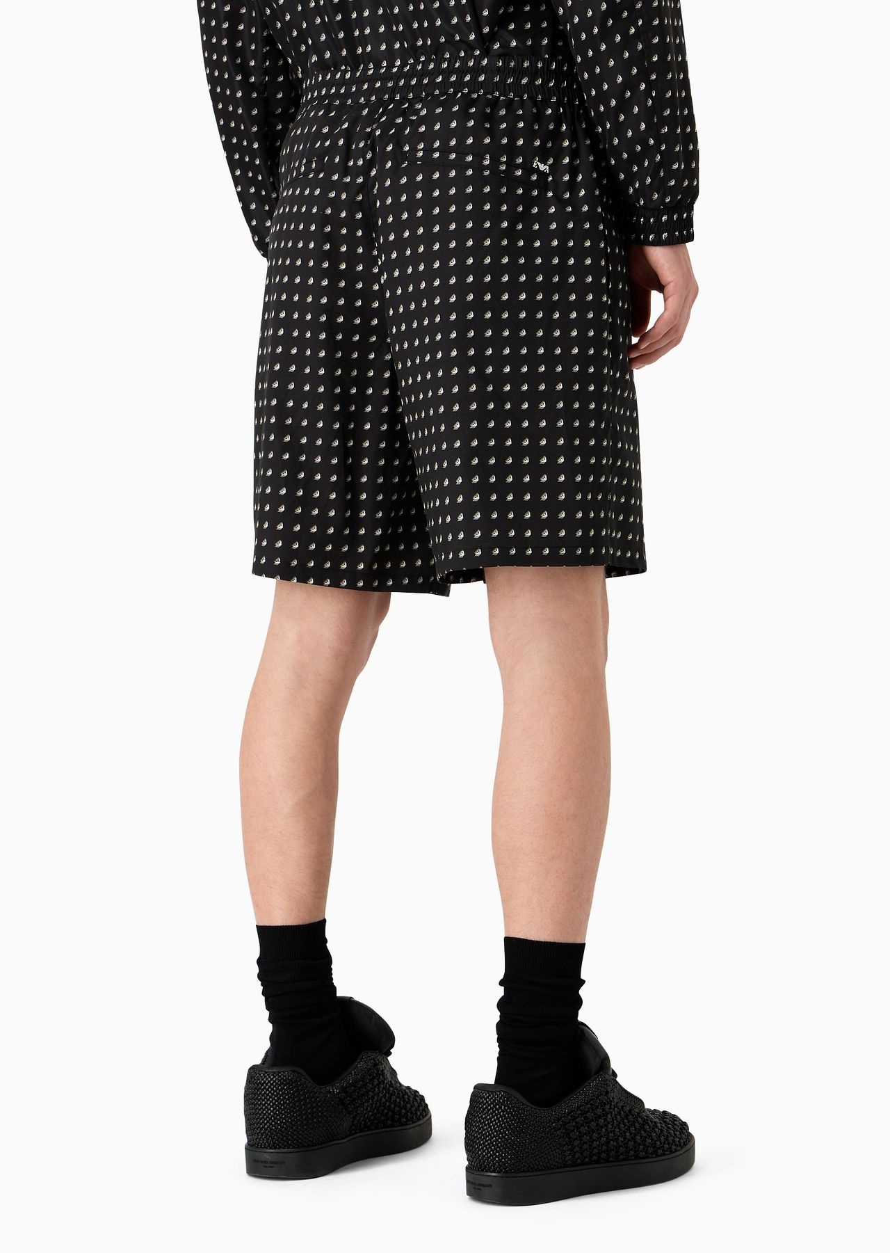 ASV Lyocell-blend drawstring Bermuda shorts with all-over print - 3